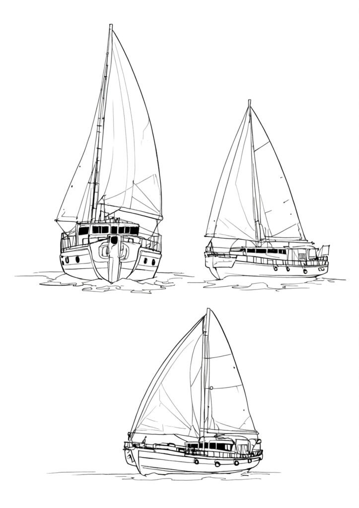barco para colorear