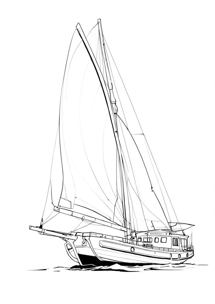 barco para colorear
