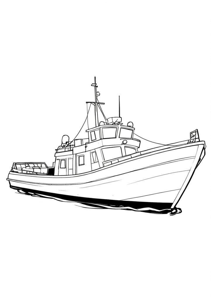 barco para colorear