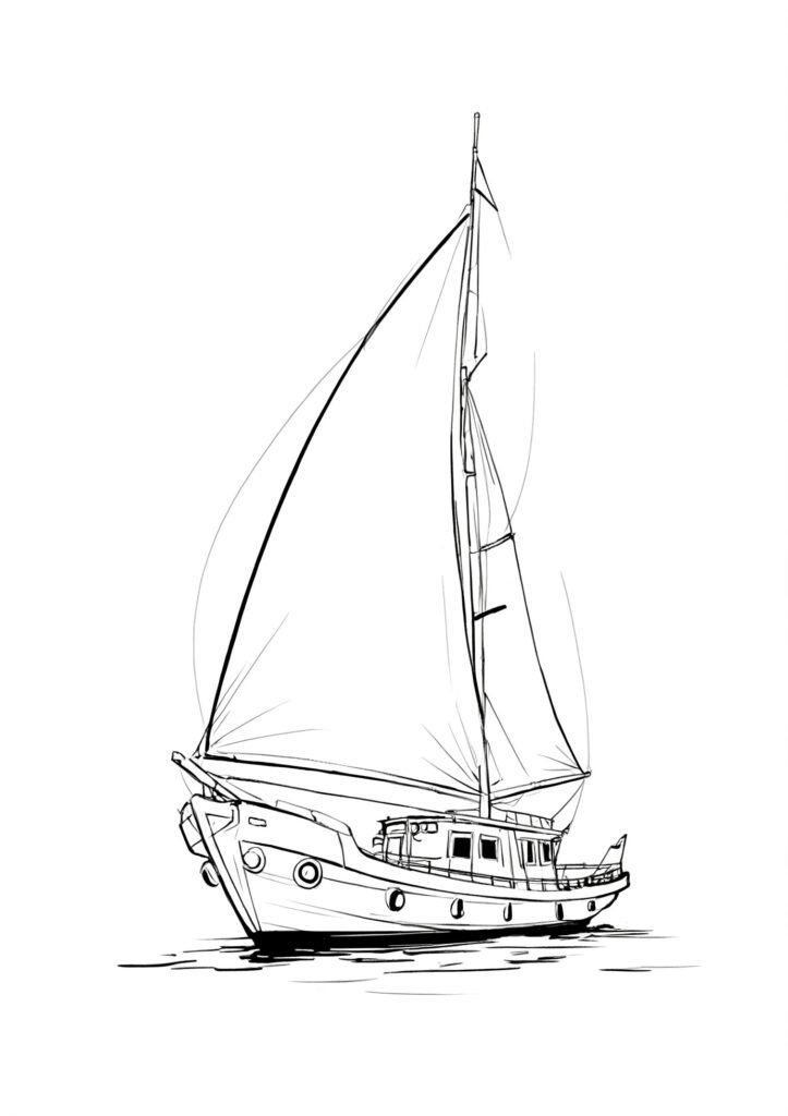 barco para colorear