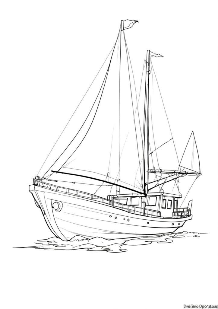 barco para colorear