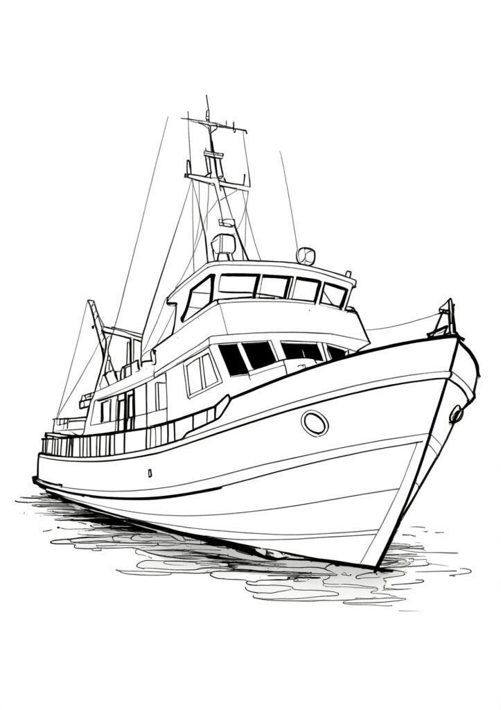 barco para colorear
