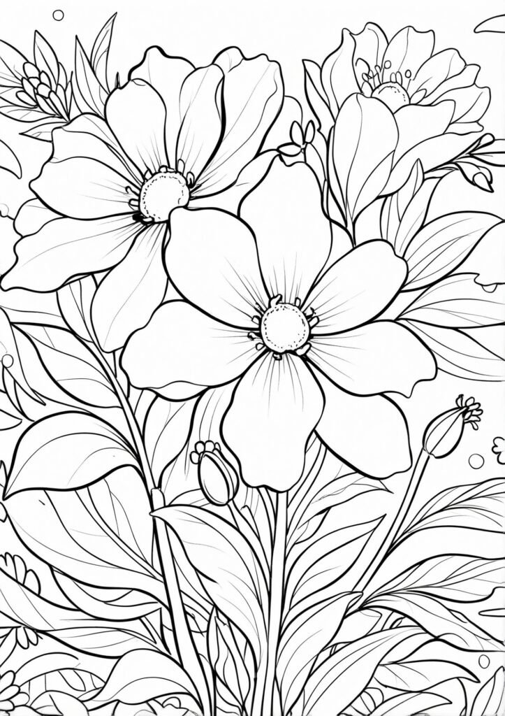 dibujo de flor para colorear