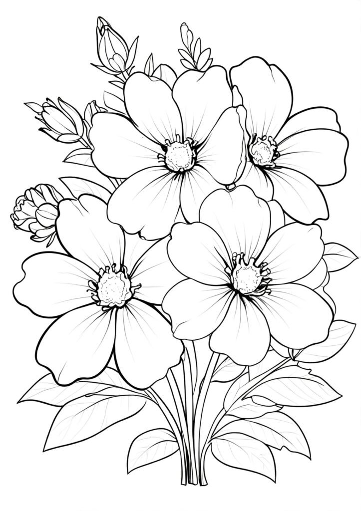 dibujo de flor para colorear