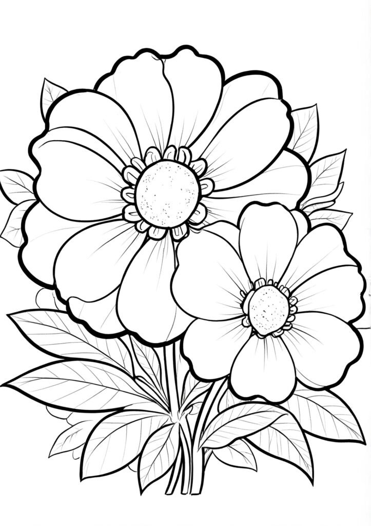 dibujo de flor para colorear