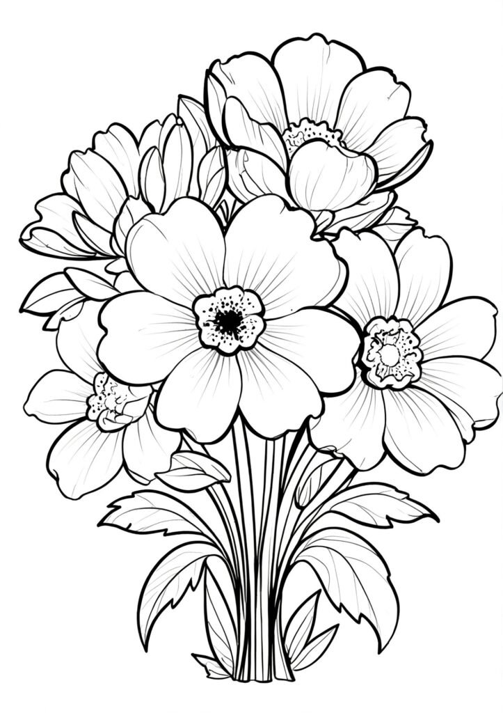 dibujo de flor para colorear