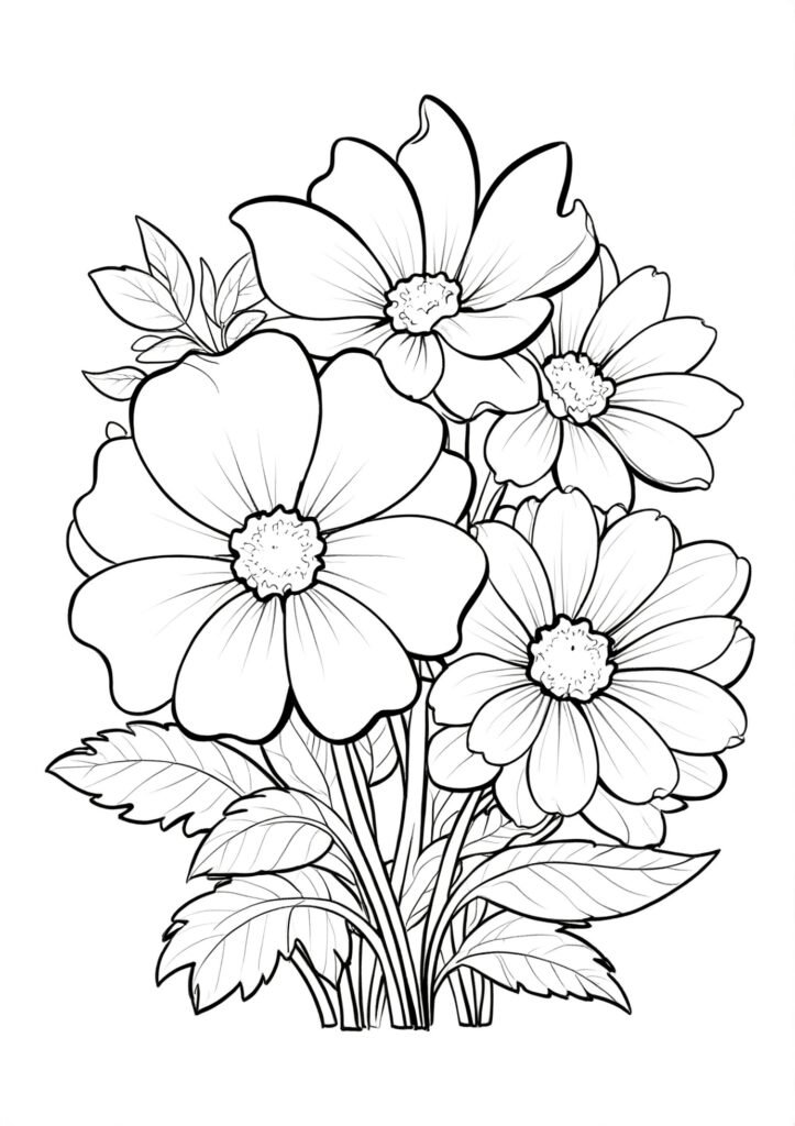 dibujo de flor para colorear