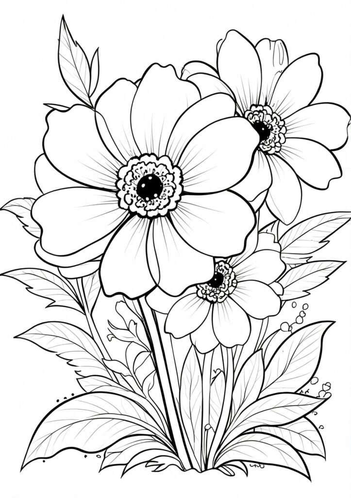 dibujo de flor para colorear
