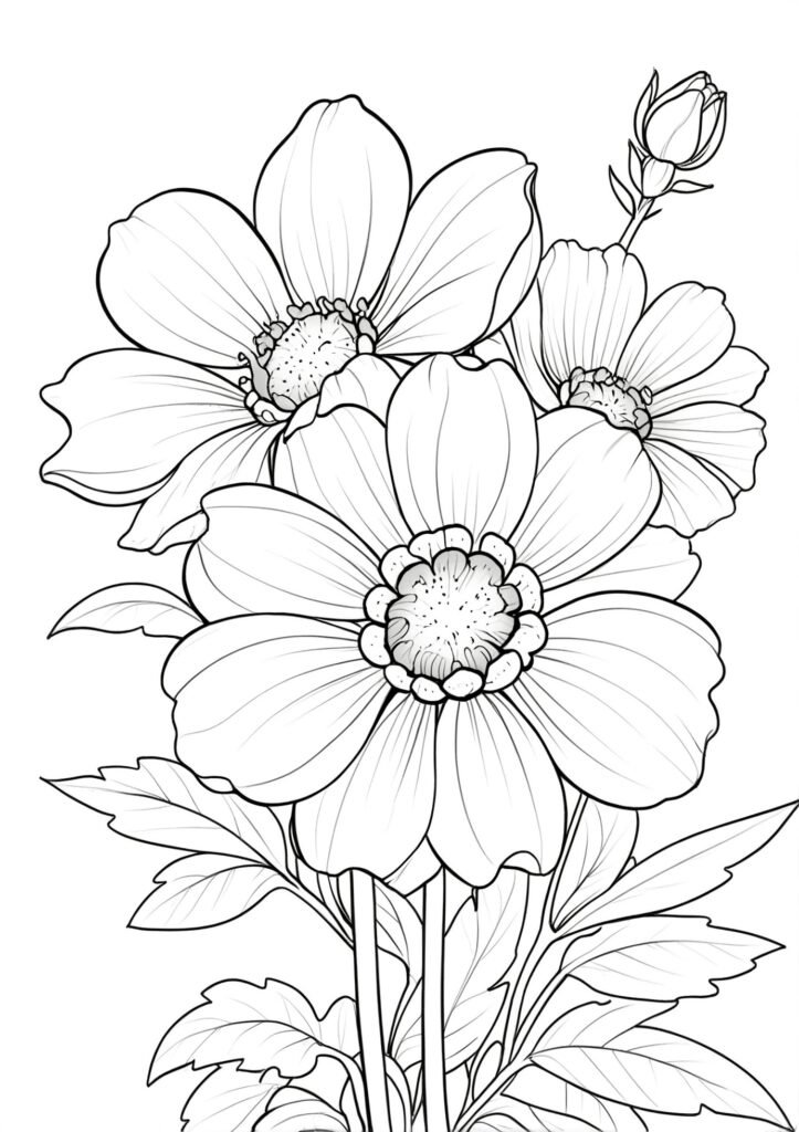dibujo de flor para colorear
