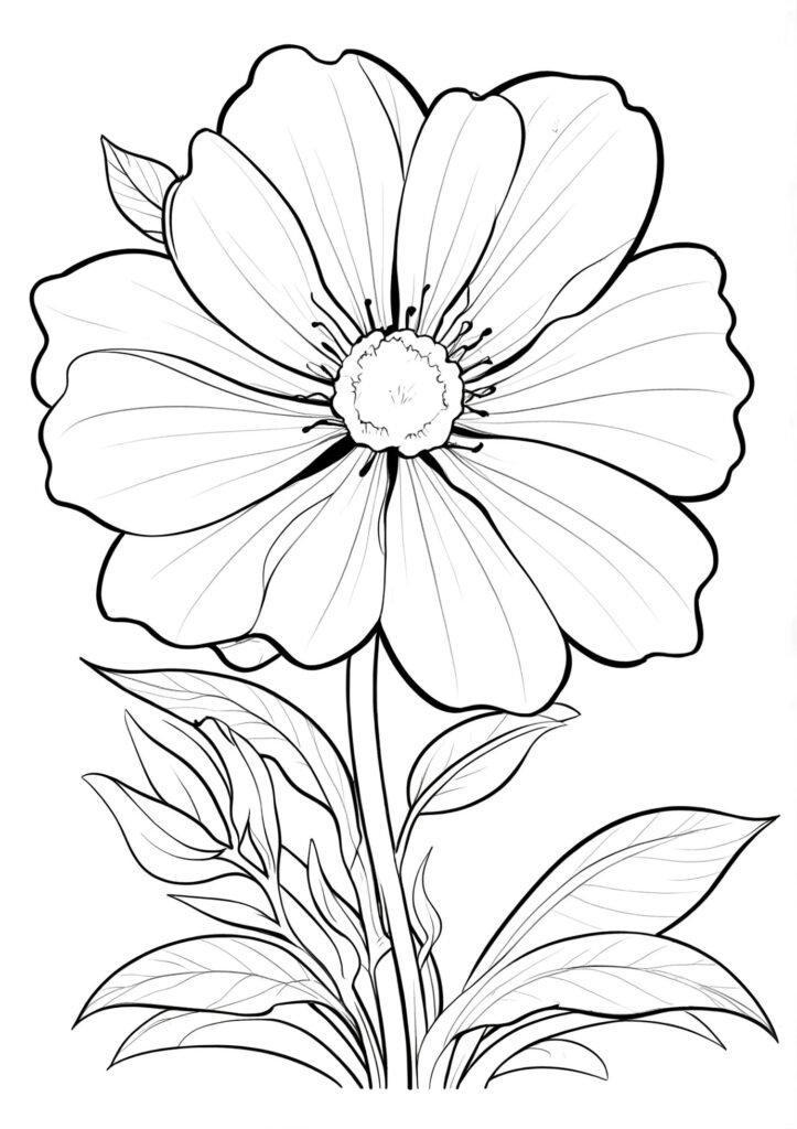 dibujo de flor para colorear
