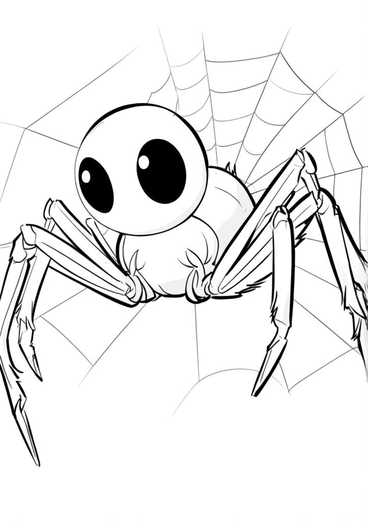 araña dibujo para colorear