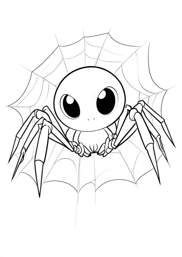 araña dibujo para colorear