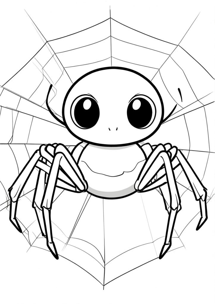 araña dibujo para colorear