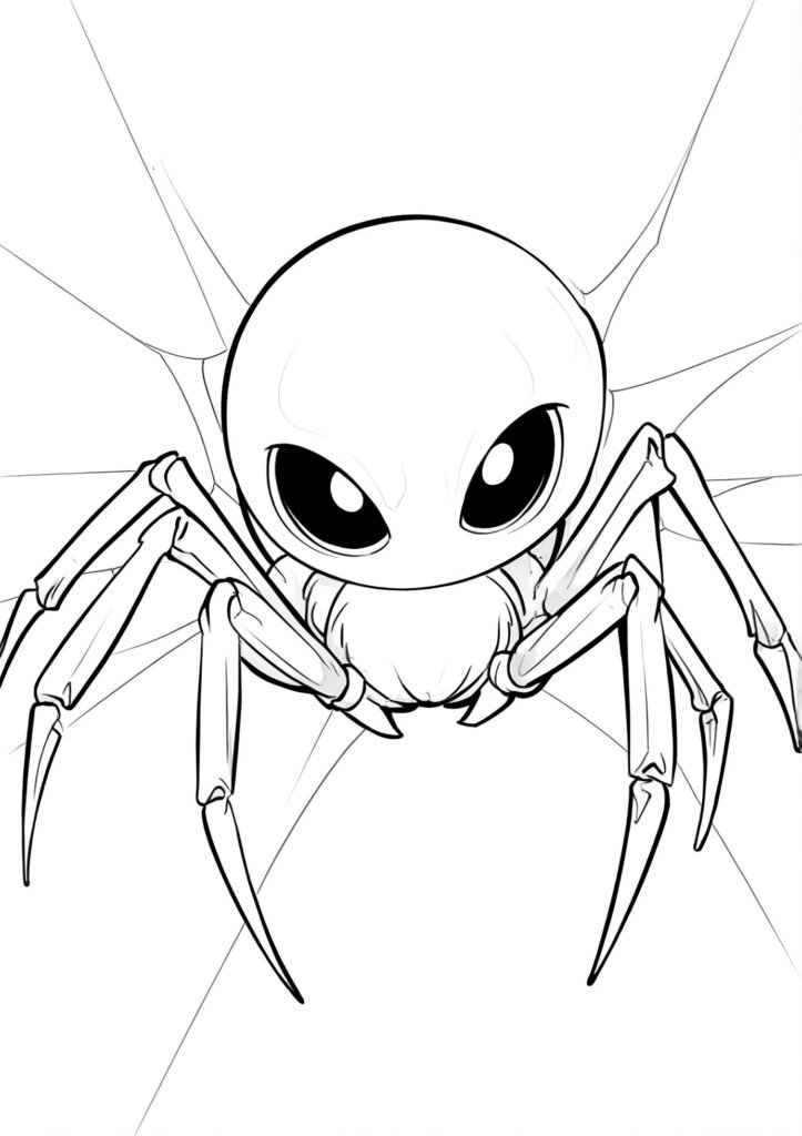 araña dibujo para colorear