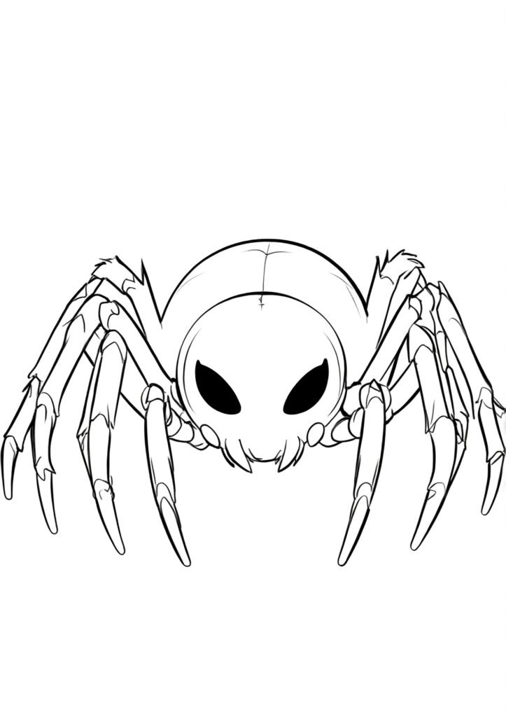 araña dibujo para colorear
