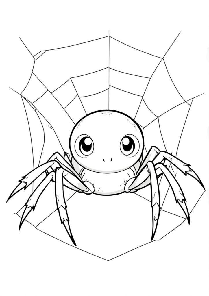 araña dibujo para colorear