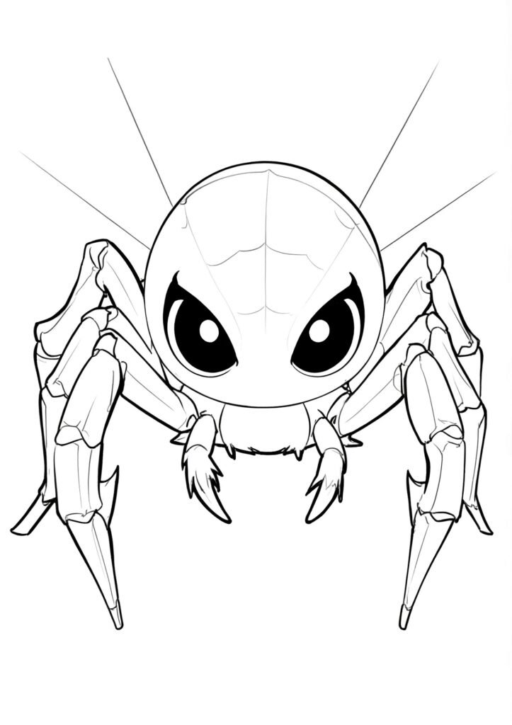 araña dibujo para colorear