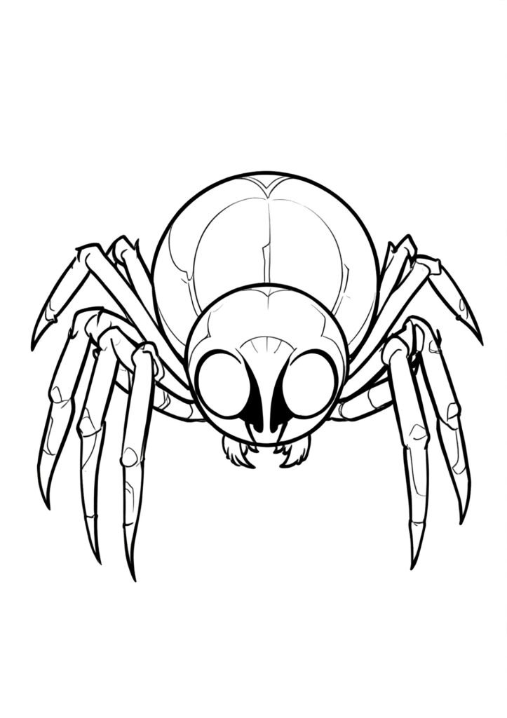 araña dibujo para colorear